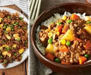 طرز تهیه قاطی پلوی ساده با گوشت چرخ کرده / خوشمزه ترین پلومخلوط که سریع آماده میشه