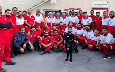 (ویدئو) حضور رضا کیانیان در جمع امدادگران هلال احمر