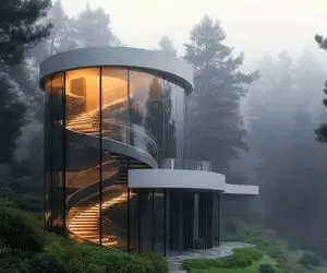 معماری خلاقانه؛ وسط جنگل خونه کپسولی نقلی شیشه ای اما اعیونی ساخته از طبیعت لذت ببره