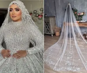 تورهای عروس مد 1404 در ایران؛ با تور عربی حرف برای گفتن نزار لباس عروسین برای خودشون