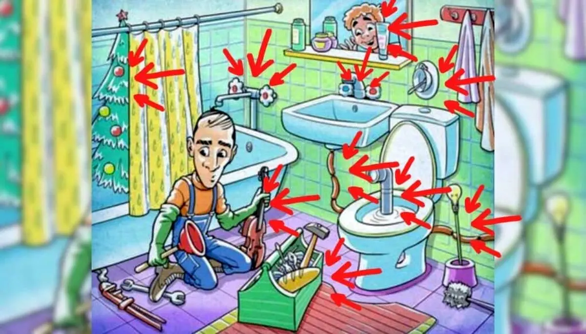 پاسخ-تست-بینایی-یافتن-ده-تناقض-در-تصویر