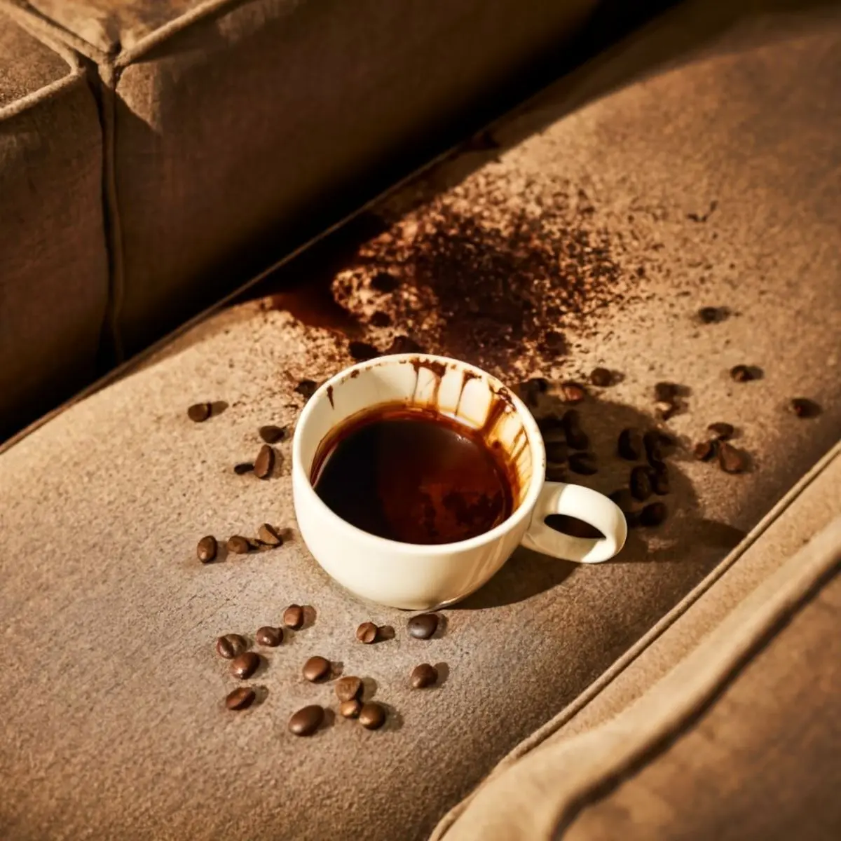 پاک کردن لکه قهوه از مبل