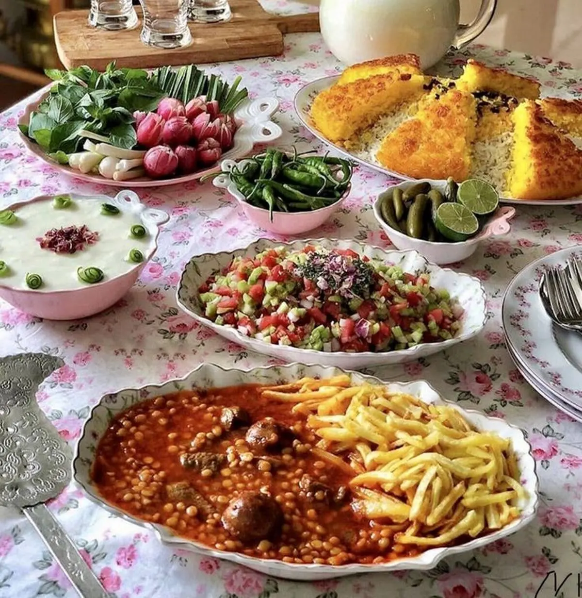 تزیین خورش قیمه