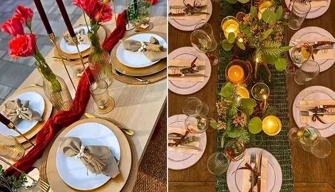 چیدمان و دیزاین میز ناهارخوری جهت ضیافت های لوکس و شاهانه؛ مناسب کدبانوهای به روز