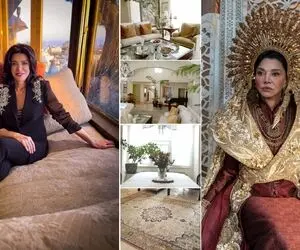 دکوراسیون خانه شهره آغداشلو/فرش دستباف و تابلوهای نقاشی که رنگ و بوی ایران دارد