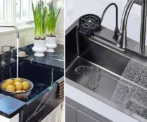 سینک ماشین ظرفشویی / انواع سینک ظرفشویی با اونی که واست ظرفم میشوره! کدبانوییه