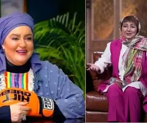 تو جوکر زنان نعیمه نظام دوست یجور تنه زد بهنوش بختیاری 3 متر اونورتر از هم گسیخت