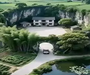 معماری خلاقانه؛ تپه پیدا کردن وسطشو خالی کردن خونه ساختن دژی شد برا خودش با حیاط بزرگ