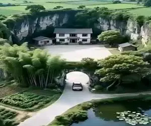 معماری خلاقانه؛ تپه پیدا کردن وسطشو خالی کردن خونه ساختن دژی شد برا خودش با حیاط بزرگ