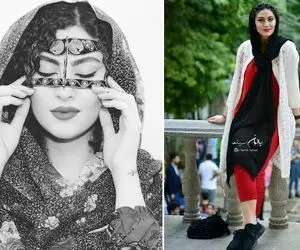 خودنمایی "مریم مومن" با تتو عجیب و بالماسکه؛ خانوم میخواد بزرگتر از سنِ کوچولوش باشه!