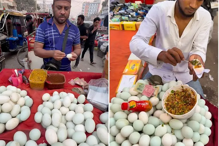 غذای خیابانی؛ تخم مرغ شکم پر به سبک سرآشپز هندی
