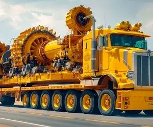 جا به جایی های غول پیکر؛ تریلی غول هزار چرخ رو با چه مهارتی از کوچه پس کوچه عبور میدن