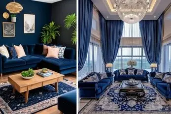 شیک ترین رنگ فرش برای مبل سرمه ای؛ این ترکیبا خونتو بیش از حد خاص و لاکچری میکنن 