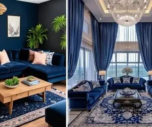 شیک ترین رنگ فرش برای مبل سرمه ای؛ این ترکیبا خونتو بیش از حد خاص و لاکچری میکنن 