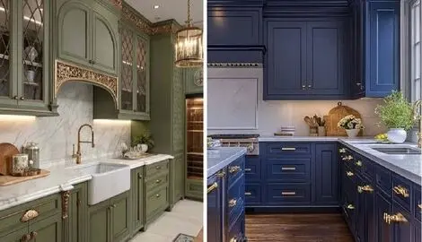 2 رنگ ترند کابینت امسال؛ جسارت خاصی که از این دو رنگ میباره و نمایی بی نظیر میبخشند