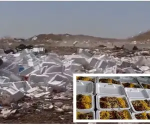 فیلم رها شدن کوه زباله ها در مسیر زائران کربلا، رسم امانت داری این نیست