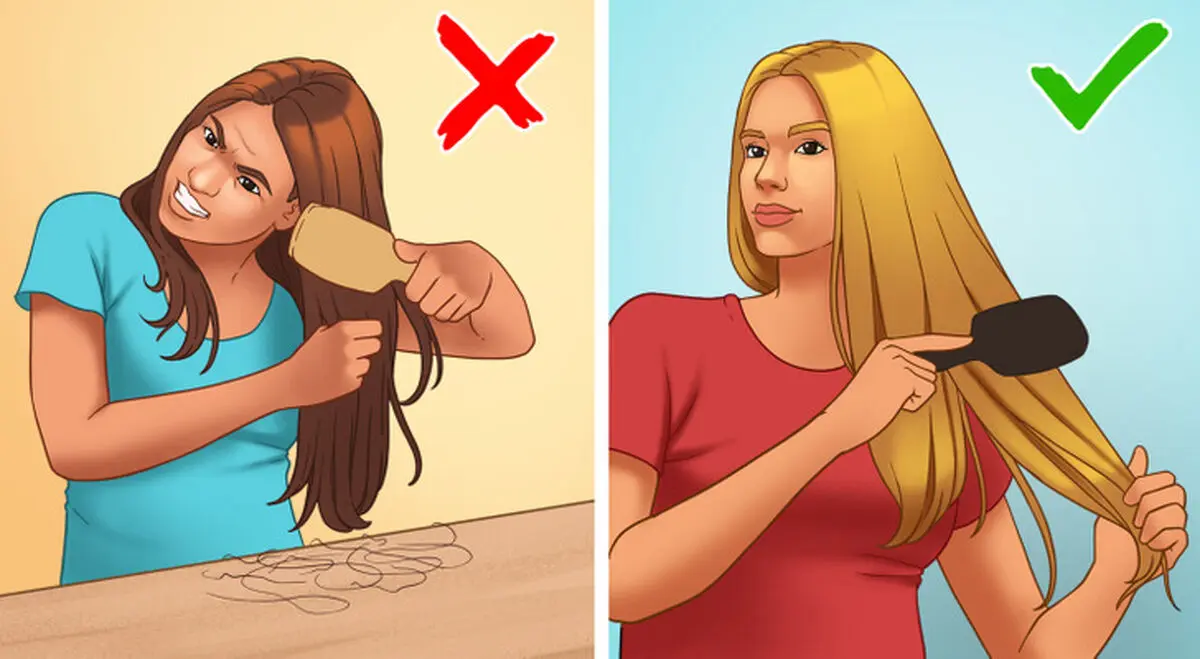 brush your hair too often