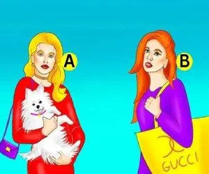 تست هوش تصویری | کدام خانم پولدار است؟