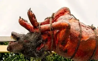 کباب سگ؛ سگ وحشی نازنازی و تو سلاخخونه از قفا گردن زد اسه استیک