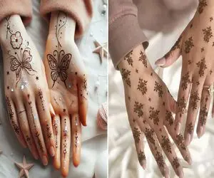 حنا آرت ترند/ نمیزارن تتو بزنی؟ با حنا طرح سنتی و صنعتی رو ترکیبی بزن کل همرو بخوابون