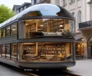 دنیای خودروسازی؛ قطار تمام شیشه ی لوکس ساختن کتابخونه سیاره شهر زیرپاشون مطالعه میکنن