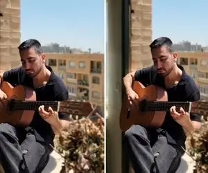 آواز خیابانی؛ ببینید پسر دلشکسته چه احساس برانگیز لبه سکو نشسته و گیتار میزنه!
