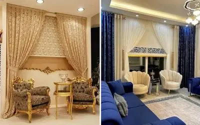 ترندهای امسال پرده پذیرایی نشیمن و اتاق ها؛ سبکای مینیمال و مدرن با پارچه و رنگ محبوب