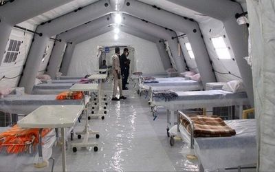 آماده‌سازی بیمارستان صحرایی در البرز