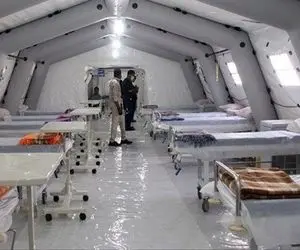 آماده‌سازی بیمارستان صحرایی در البرز