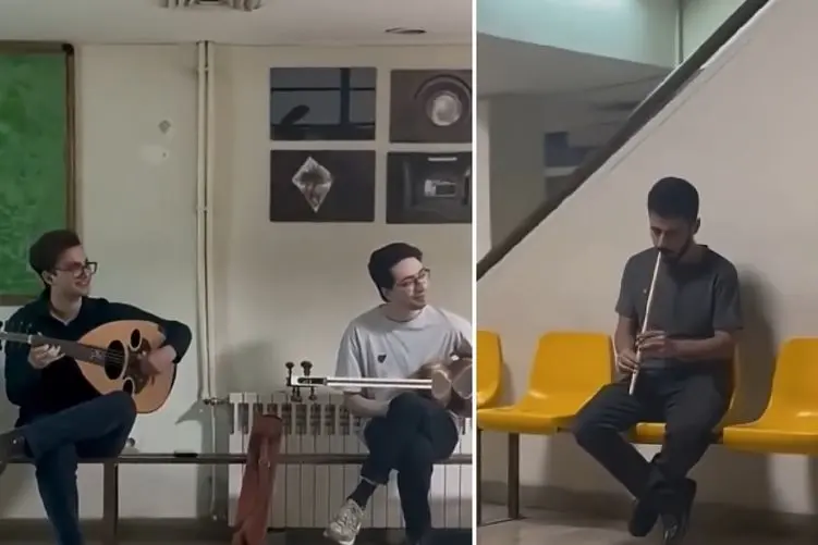 موسیقی احساسی؛ وسط دانشکده داشتن تار و عود تمرین می کردن که یهو صدای ساز نی بلند شد