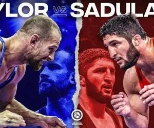 (ویدیو) کشتی دیوید تیلور با عبدالرشید سعدالله‌یف در قهرمانی جهان آلبانی