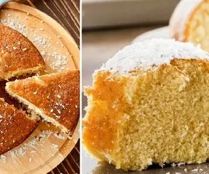 طرز تهیه کیک نارگیلی با فر و بدون فر / یک کیک خونگی با پف زیاد و طعم عالی