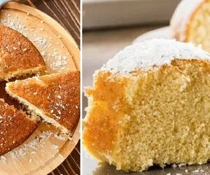 طرز تهیه کیک نارگیلی با فر و بدون فر / یک کیک خونگی با پف زیاد و طعم عالی