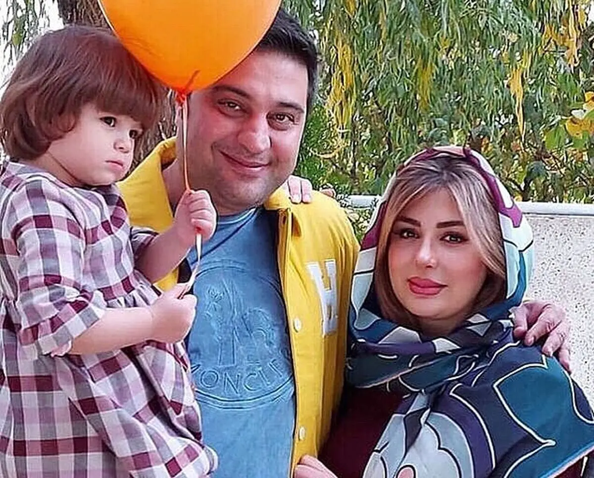 نیوشا ضیغمی و همسرش و دخترشان 