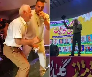 آواز دیش دیش؛ صادق بوقی جلوی مقامات چه آو آو آویی میخونه و خیلی ریز هم میرقصه