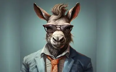 اگر حیوانات آدم بودند؛ الاغ جهانگردی که پرواز با گاری را تجربه کرد