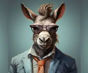 اگر حیوانات آدم بودند؛ الاغ جهانگردی که پرواز با گاری را تجربه کرد