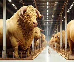 فرآوری گاو؛ مشکلات کشتارگاه ها و روش های خاص برای مقابله با گاوهای عظیم