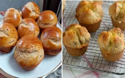 طرز تهیه نان فنجانی / دستور عالی برای پخت یک نون خونگی خوشمزه