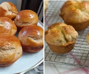 طرز تهیه نان فنجانی / دستور عالی برای پخت یک نون خونگی خوشمزه