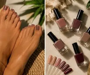شیک ترین رنگ لاک ها برای ناخن پای پوست سبزه؛ انگشتانی زیبا مثل پای سیندرلا مناسب صندل