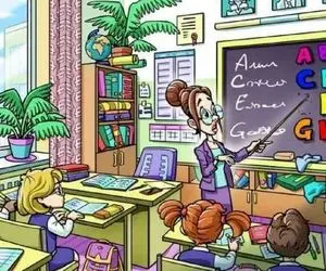 بازی فکری؛ چالش شما اینه که به معلم کمک کنید تا حرف E گمشده را روی تخته سیاه پیدا کنه