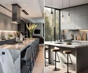 کابینت نقره‌ ای راز زیبایی آشپزخانه‌ مدرن/ با این کابینت آشپزخانه‌ رو  رویایی کنید