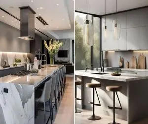 کابینت نقره‌ ای راز زیبایی آشپزخانه‌ مدرن/ با این کابینت آشپزخانه‌ رو  رویایی کنید