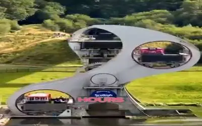 مهندسی خلاقانه؛ پل آسانسوری ساختن انگار شهربازیه ملت یهو از بالا پل میچرخن میان پایین