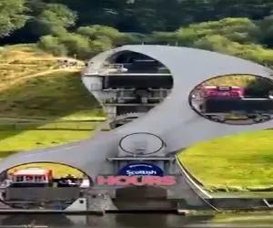 مهندسی خلاقانه؛ پل آسانسوری ساختن انگار شهربازیه ملت یهو از بالا پل میچرخن میان پایین