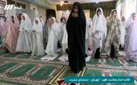 (عکس) نماز ظهری که به امامت یک خانم روی آنتن شبکه سه رفت