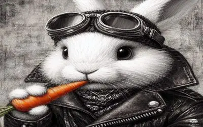 اگر حیوانات آدم بودند؛ خرگوش موتور سواری که هیجان سرعت را تجربه کرد