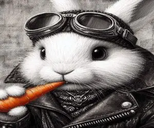 اگر حیوانات آدم بودند؛ خرگوش موتور سواری که هیجان سرعت را تجربه کرد