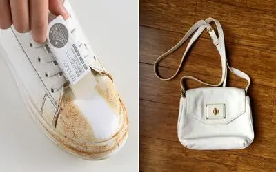 از لکه های کیف و کفش چرم سفید خسته شدی؟/ تمیز کردن چرم سفید در ۵ قدم ساده